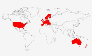 Europa, Amrica do Norte e Oceania